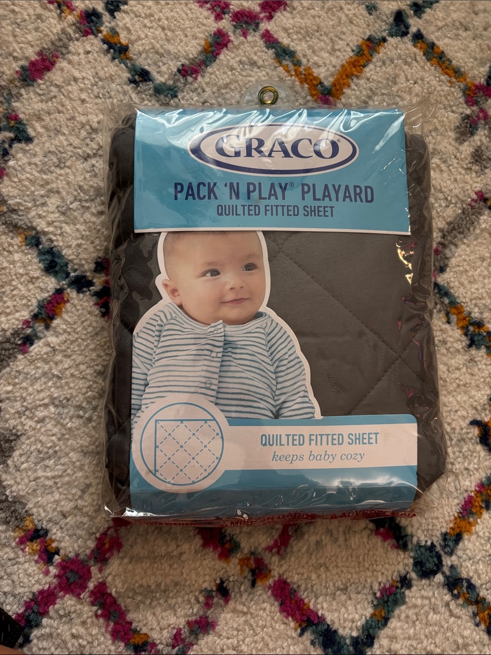 Graco Pack 'N Play Quilted Fitted Playard Sheet - Gray